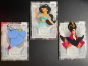 2023 Topps Chrome DISNEY 100 JASMINE, GENIE, JAFAR 3 Card Lot from Aladdin movie