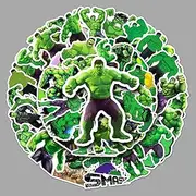 50 Packs Hulk Stickers Water Bottles Laptop Phone Motorcycle Computer Guitar Skateboard Hydroflasks Super Hero Vinyl Sticker Waterproof Aesthetic Trendy Decals for Teens Girls Adults