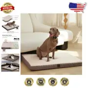 XL Egg Crate Foam Dog Bed with Washable Cover - Supports Dogs Up to 100 lbs