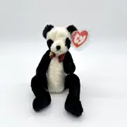 Immaculate Ty Attic Treasures Easton Panda Bear 8" Vintage Jointed Good Fortune