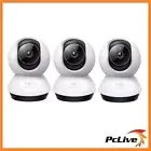 TP-Link Tapo TC72 3 Pack Pan Tilt AI Home Security WiFi Camera QHD Night Alarm