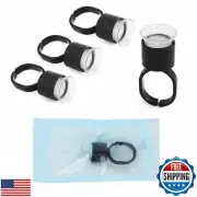 KingWei Ink Ring Cups,KingWei 50pcs Microblading Pigment Glue Rings with Spon