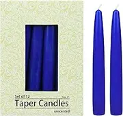 Zest Candle 12-Piece Taper Candles, 6-Inch, Blue