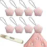 Quilt Cover Fastener, 8X Double Sided Plush Star Shape Pin, Home Bedding Accessories with Storage Box Bedroom Quilt Cover Fixer for Socks, Blankets