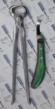 Farrier Tools Combo: 12" Hoof Nipper + Hoof Knife
