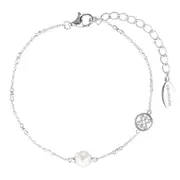 Georgini Red Carpet Globe Pearl Bracelet Silver