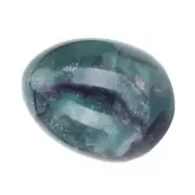 Natural Fluorite Egg Massage Jade Healing Colorful Crystal Home Craft Decora LLI
