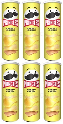 6 PRINGLES CHEESY CHEESE Flavor Potato Chips Snacks 165g 5.8oz