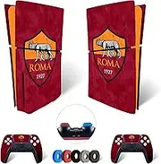 MaD Vision® Extra Durable Vinyl Skin Set for PS5 Disc Slim + 5 Pairs Aiming Rings | Scratch Resistant Sticker Set for PlayStation 5 + 2 Controllers - for Roma Design