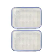 2PCS Ice Cube Tray Mould with Leak-Proof Lid Plastic Storage Container Maker Tool