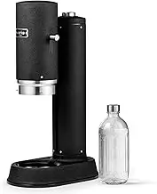 Aarke Carbonator Pro, Sparkling Water Maker with Glass Bottle, Matte Black Finish