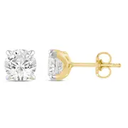 Solitaire Stud Earrings with 1.00ct of Laboratory Grown Diamonds in 9kt Yellow Gold