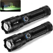 Flashlights High Lumens Led Rechargeable 2 Pack Super Bright Tactical Flashlight