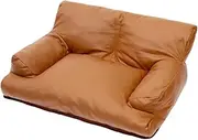 Pet Sofa,Dog Nest, Warm Cozy Home Decor Portable Kitten Fashion Resting Cat Bed PU Leather,for Small Medium Dogs Cats Puppy, 80x60x26cm