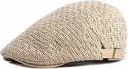 [GerRit] Men's Beret Hats Mens Flat Cap Knitted Hat Newsboy Hat Newsboy Beret Hat Beret Mens Hat Flat Cap (Color : Brown, Size : One Size)