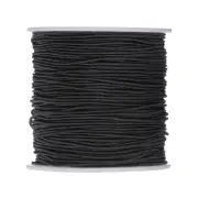 1mm Dia 328ft Latex Elastic String for Bracelet Stretchy Cord, Black