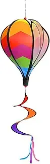 Balloon Wind Spinner - Rotating Balloon Garden Windmill - Hot Air Balloon Wind Spinner | Rainbow Pinwheel Whirligigs, Colorful Balloon Wind Spinners for Outdoor Decor Garden Ornaments