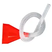 Quick Fill Funnel No-mess Splash Refueling Funnel (Red) 24 in Flexible Tube