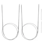 2pcs 31.5" Circular Knitting Needles US 3/3.0mm Needles 5.51" Short