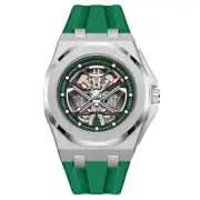 Skeletonized Automatic Mechanical Dial Waterproof Round Men's Watch