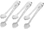3pcs Mini Stainless Steel Food Clip Ice Cube Tongs for Tea Party Sugar Cubes Tongs Versatile Serving