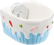 CORHAD Ceramic Pet Squirrel Feeder Bowl Washable Food Storage Dish Compact for Animals Prevents Spills for Hamsters Hedgehogs and More