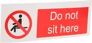 Here Sticker Self Adhesive Caution Warning Sign for Office Hotel Park Use Attention Grabbing Safety Decal