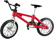 Mini BMX Bike 4.1x2.8'' Realistic Alloy Finger Bike with Authentic Detailing Collectible Miniature Toy for Dollhouses and Photo Props, Finger BMX