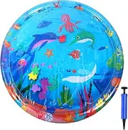 Pet Water Sensory Mat - Pets Inflatable Splash Pad, Soft Cooling Play Mat | Interactive Pet Mat Outdoor with Pump, Inflatable Play Water Cushion Bed for Indoor and Outdoor Exercises