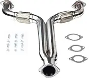 Muzhen Store 201 Stainless Exhaust Manifold Header Exhaust Downpipe Midpipe Y Pipe Compatible With Nissan 350Z G35 04-05