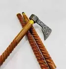 Walking Stick Battle Axe Handle Gift Nordic Axe-Battle Axe Wooden Cane Gift