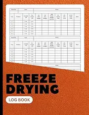 Freeze Drying Log Book: Food Batch Schedules To Record Purchases, Machine Maintenance, Expenses and More | 8.5 x 11 Inches | 100+ Pages