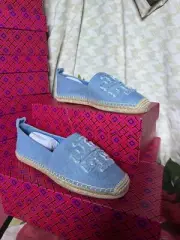 Tory Burch Double T Denim Espadrille/US 8M; 8.5M; 9M; 10M; 11M /$228