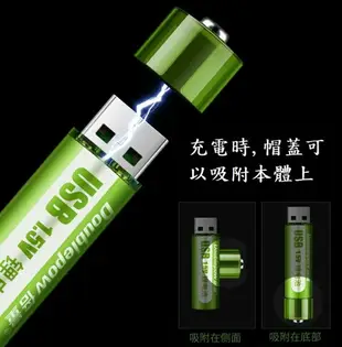 【USB充電電池】倍量 綠標 USB充電電池 3號 1.5V 1800mWH 充電電池 相機電池 電池 恆壓 鎳氫電池