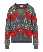 smiley-heart cardigan IT40,IT42,IT38 FANTASIA GRIGIO