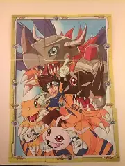 DIGIMON ADVENTURE Japan 9 Card Puzzle Set Taichi Koromon Agumon Greymon MetalGre
