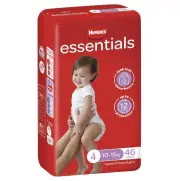 Huggies Essentials Nappies Unisex Size 4 - Carton (4 X 46Pk) 10-15Kg