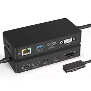 New Microsoft Surface Dock Triple Display Dual 4K@60Hz HDMI+VGA, 11 in 1 Surf...