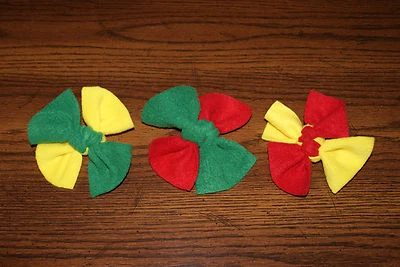 6 New Green Yellow Red Reggae Jamaican Marley Handmade Knotted Fleece Cat Toys