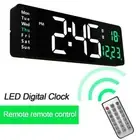 LED Digital Wall Clocks Temperature Date Display Table Clock Alarm Clock