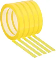 uxcell 5 Pack Whiteboard Tape, 11mm 7/16" Width Art Tape Dry Erase Board Pinstripe Thin Tape for Graphic Chart Grid Drafting Electrical Marking, Dark Yellow