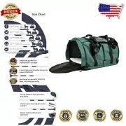 SturdiBag Large Pet Travel Carrier: Flexible Height with Safety Clips & Straps