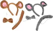 FOYTOKI 2 Set Animal Headgear Kit Accessories Tape Headband Role-playing Headband Cosplay Mouse Ears Headband Ear Mouse Animal Headbands Role-playing Headdress Girl Headband Pets Fabric