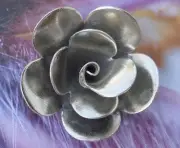 Flower lovely rose pendant pure silver Karen hill tribe