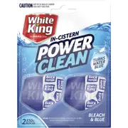 White King Power Clean In Cistern Bleach & Blue 2 pack