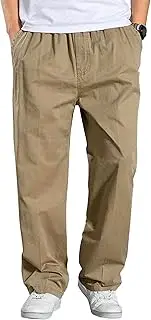 [Generic] Mens Cargo Elastic Waist Jogger Trousers Tactical Work Cargo Outdoor Pant Hiking Outdoor Track Sweatpants
