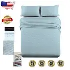 California King 4PC Heavyweight Flannel Sheet Set in Snow Print - 100% Cotton