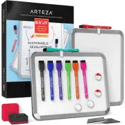 Framed Magnetic White Board Set, 8-1/2X11 Inches, 2-Pack Dry Erase Lap Boards wi
