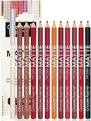 Twelve packs waterproof and easy to color matte color lipstick lip liner set