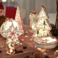 在飛比找ETMall東森購物網優惠-圣誕樹微景觀圣誕節禮物創意桌面led圣誕燈飾裝飾擺設麋鹿小擺